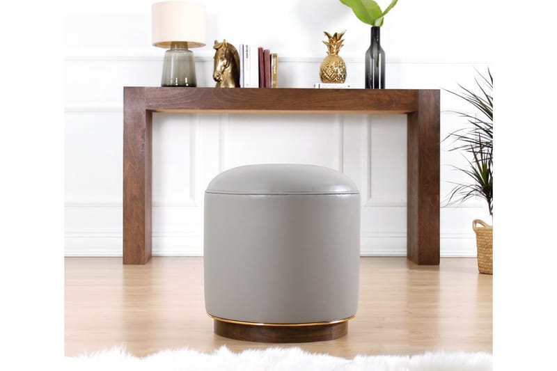 Lackawanna Sittepuff 42 cm - Grå - Møbler - Stoler - Krakk - Puff