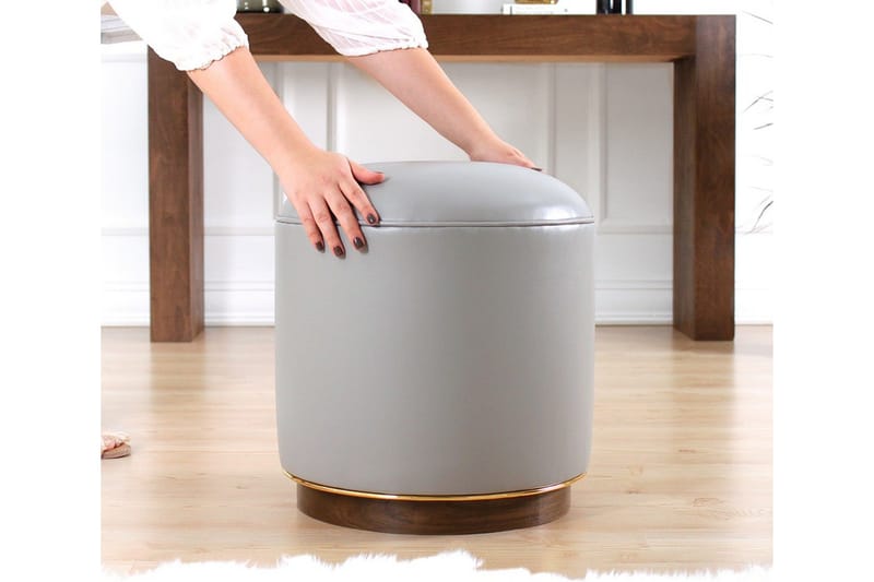 Lackawanna Sittepuff 42 cm - Grå - Møbler - Stoler - Krakk - Puff