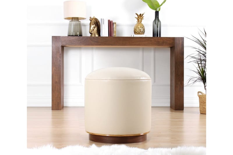 Lackawanna Sittepuff 42 cm - Lys beige - Møbler - Stoler - Krakk - Puff
