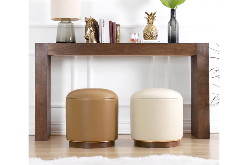 Lackawanna Sittepuff 42 cm - Lys beige - Møbler - Stoler - Krakk - Puff