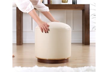 Lackawanna Sittepuff 42 cm - Lys beige - Møbler - Stoler - Krakk - Puff