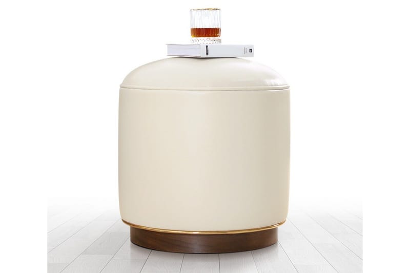 Lackawanna Sittepuff 42 cm, Lys beige