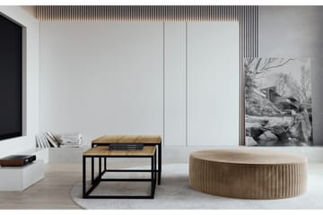 Larana Sittepuff Rund - Beige - Møbler - Stoler - Krakk - Puff