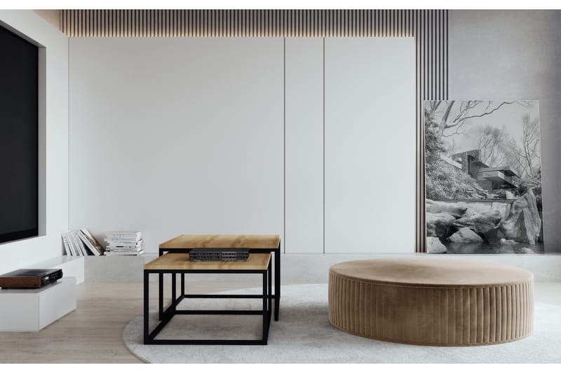 Larana Sittepuff Rund - Beige - Møbler - Stoler - Krakk - Puff