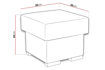Lavona Fotskammel - Grå - Møbler - Stoler - Krakk - Puff