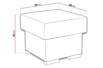 Lavona Fotskammel - Grå - Møbler - Stoler - Krakk - Puff