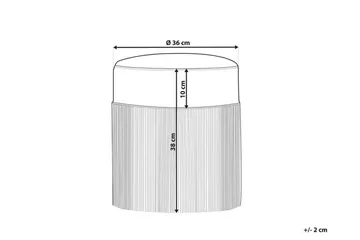 Lefurgy Sittepuff med Frynser Fløyel - Beige - Møbler - Stoler - Krakk - Puff