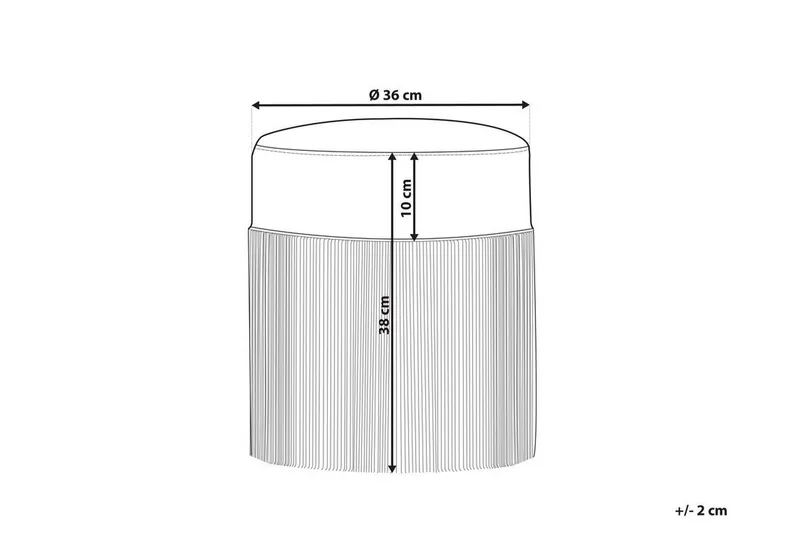 Lefurgy Sittepuff med Frynser Fløyel - Beige - Møbler - Stoler - Krakk - Puff