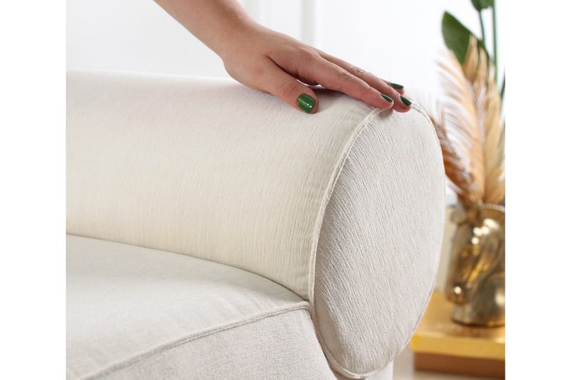 Linburg Sittepuff 45 cm - Cream - Møbler - Stoler - Krakk - Puff