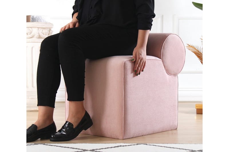 Linburg Sittepuff 45 cm - Rosa - Møbler - Stoler - Krakk - Puff