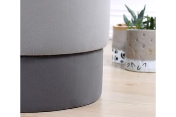 Lockport Sittepuff 38 cm - Grå - Møbler - Stoler - Krakk - Puff