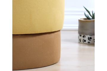 Lockport Sittepuff 38 cm - Gul - Møbler - Stoler - Krakk - Puff