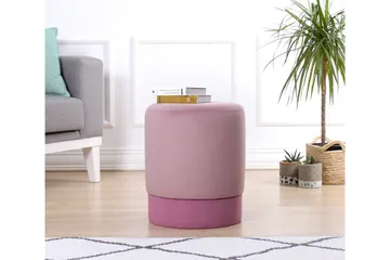 Lockport Sittepuff 38 cm - Rosa - Møbler - Stoler - Krakk - Puff