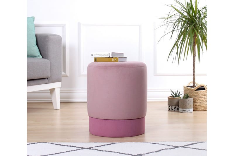 Lockport Sittepuff 38 cm - Rosa - Møbler - Stoler - Krakk - Puff