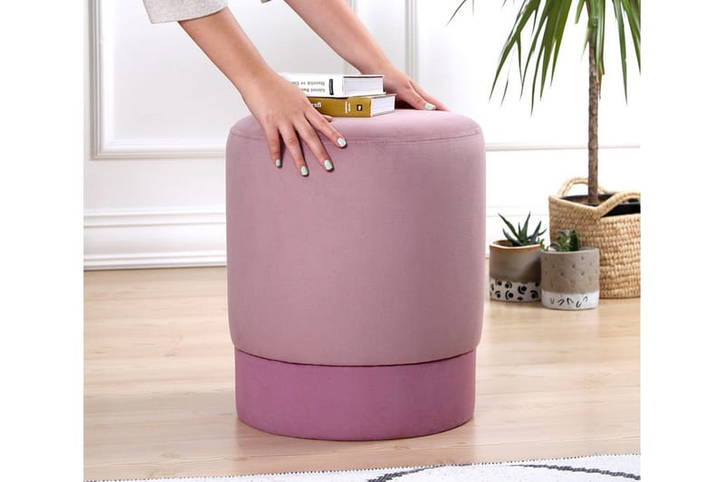 Lockport Sittepuff 38 cm - Rosa - Møbler - Stoler - Krakk - Puff