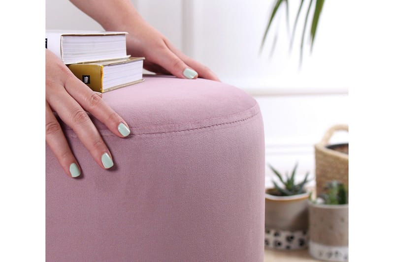 Lockport Sittepuff 38 cm - Rosa - Møbler - Stoler - Krakk - Puff