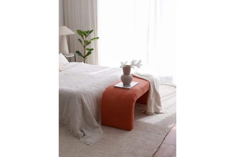 Manav Sittepuff 106 cm - Koral - Møbler - Stoler - Krakk - Puff