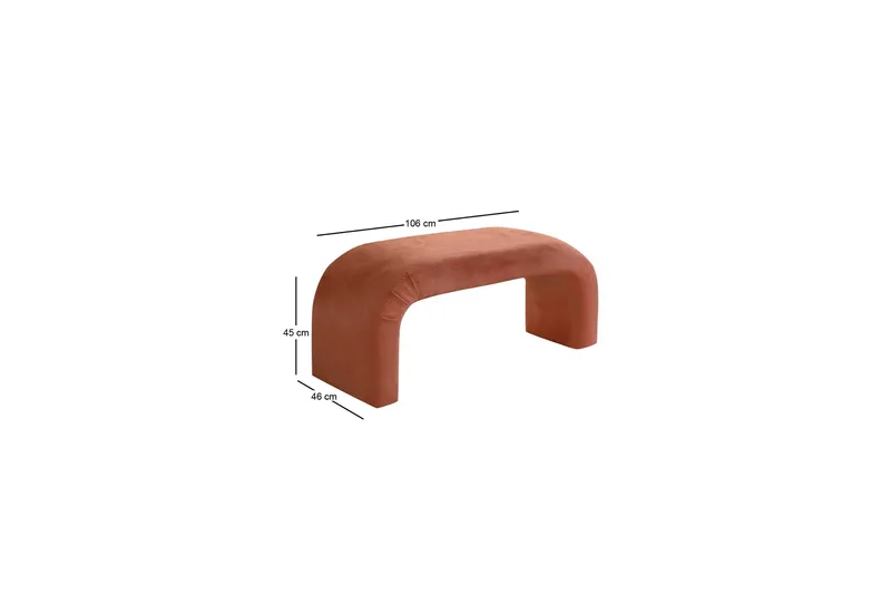 Manav Sittepuff 106 cm - Koral - Møbler - Stoler - Krakk - Puff