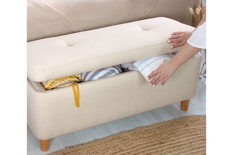 Mansi Sittepuff 100 cm - Cream - Møbler - Stoler - Krakk - Puff
