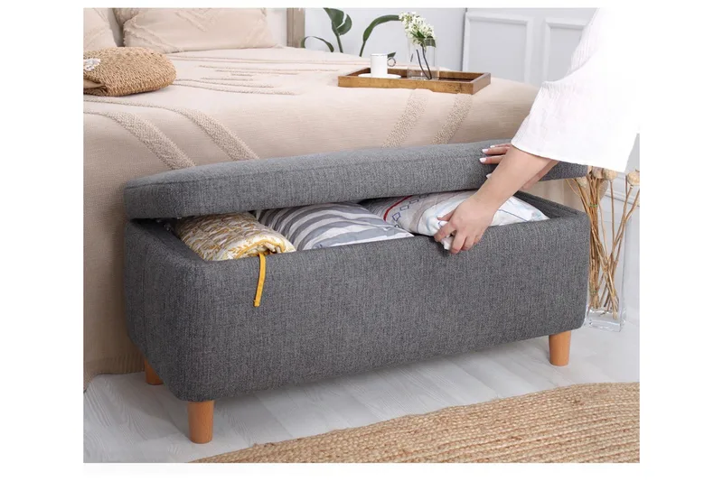 Mansi Sittepuff 100 cm - Mørkegrå - Møbler - Stoler - Krakk - Puff