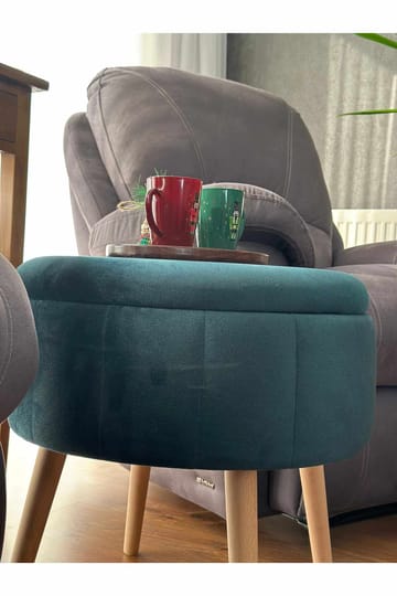 Puff med oppbevaring Atelier Del Sofa Berlin Babyface (Ø45 x H44 cm) Emerald - Møbler - Stoler - Krakk - Puff