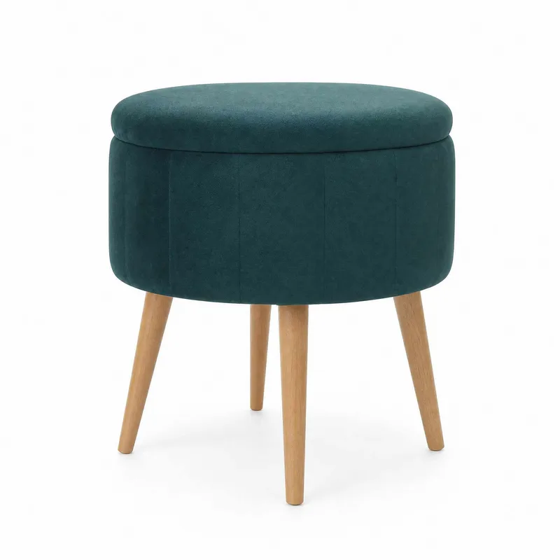 Puff med oppbevaring Atelier Del Sofa Berlin Babyface (Ø45 x H44 cm) Emerald