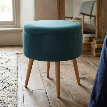 Puff med oppbevaring Atelier Del Sofa Berlin Babyface (Ø45 x H44 cm) Emerald - Møbler - Stoler - Krakk - Puff