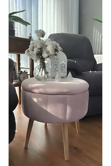 Puff med oppbevaring Atelier Del Sofa Berlin Babyface (Ø45 x H44 cm) Rosa - Møbler - Stoler - Krakk - Puff