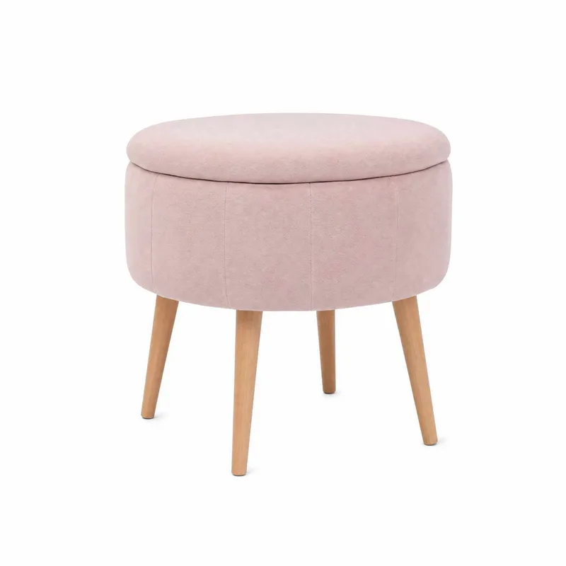 Puff med oppbevaring Atelier Del Sofa Berlin Babyface (Ø45 x H44 cm) Rosa