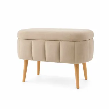 Puff med oppbevaring Atelier Del Sofa Mini Oslo (60 x 46 x 35 cm) Beige