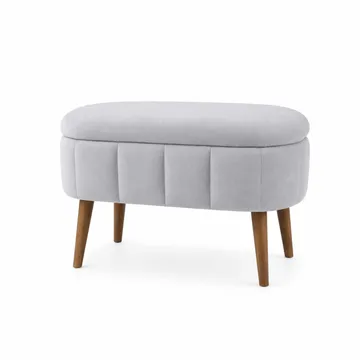 Puff med oppbevaring Atelier Del Sofa Mini Oslo (60 x 46 x 35 cm) Grå