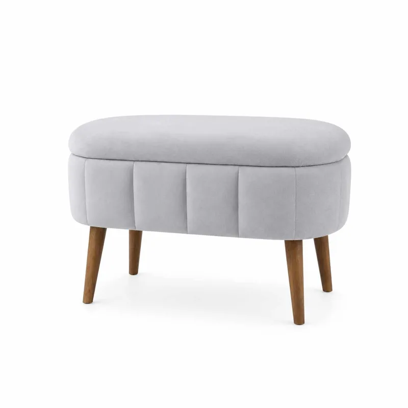 Puff med oppbevaring Atelier Del Sofa Mini Oslo (60 x 46 x 35 cm) Grå