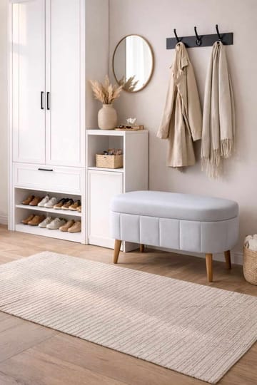 Puff med oppbevaring Atelier Del Sofa Mini Oslo (60 x 46 x 35 cm) Grå - Møbler - Stoler - Krakk - Puff