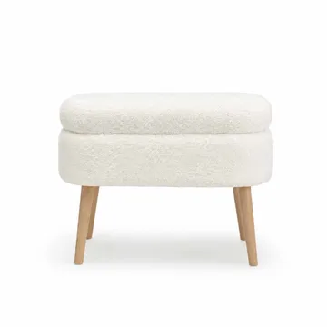 Puff med oppbevaring Atelier Del Sofa Mini Oslo (60 x 46 x 35 cm) Hvit