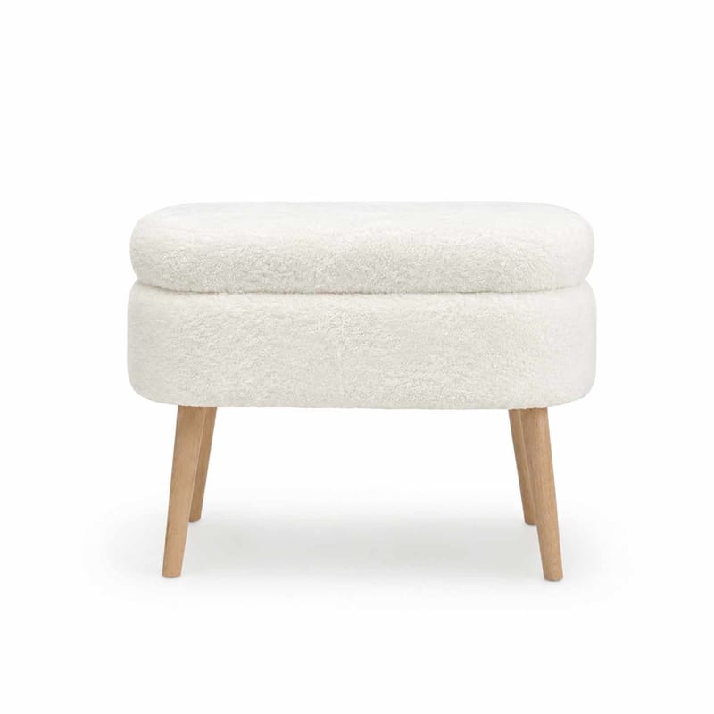 Puff med oppbevaring Atelier Del Sofa Mini Oslo (60 x 46 x 35 cm) Hvit