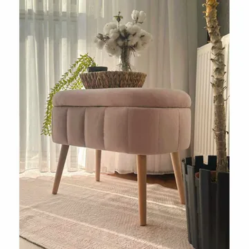 Puff med oppbevaring Atelier Del Sofa Mini Oslo (60 x 46 x 35 cm) Rosa - Møbler - Stoler - Krakk - Puff