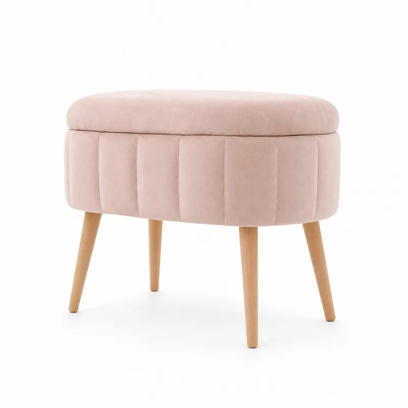 Puff med oppbevaring Atelier Del Sofa Mini Oslo (60 x 46 x 35 cm) Rosa