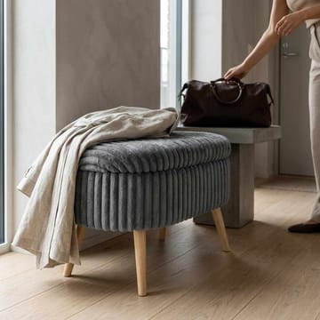Puff med oppbevaring Atelier Del Sofa Mini Oslo Lin (60 x 46 x 35 cm) Antrasitt - Møbler - Stoler - Krakk - Puff
