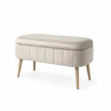 Puff med oppbevaring Atelier Del Sofa Oslo Babyface (90 x 46 x 35 cm) Beige