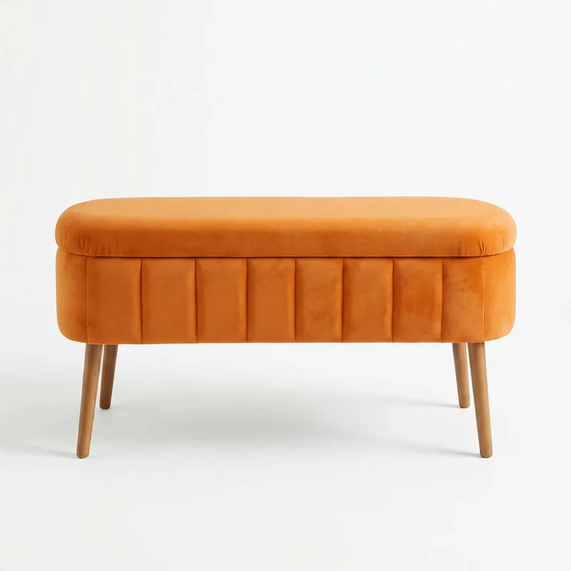 Puff med oppbevaring Atelier Del Sofa Oslo Babyface (90 x 46 x 35 cm) Oransje