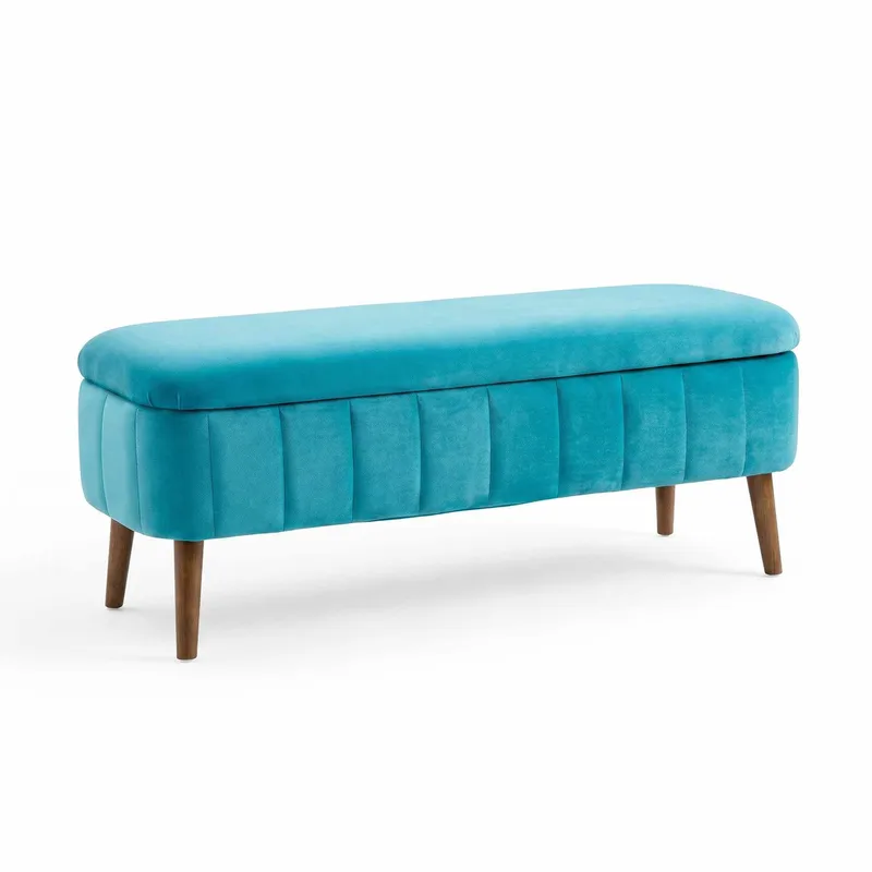 Puff med oppbevaring Atelier Del Sofa Oslo Babyface (90 x 46 x 35 cm) Turkis