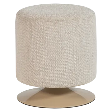 Puff med snurrefot Islen 39 cm rundt - Beige - Møbler - Stoler - Krakk - Puff