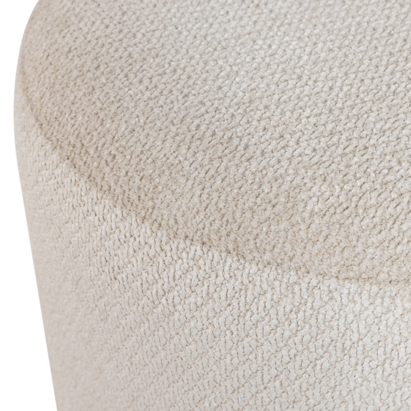 Puff med snurrefot Islen 39 cm rundt - Beige - Møbler - Stoler - Krakk - Puff