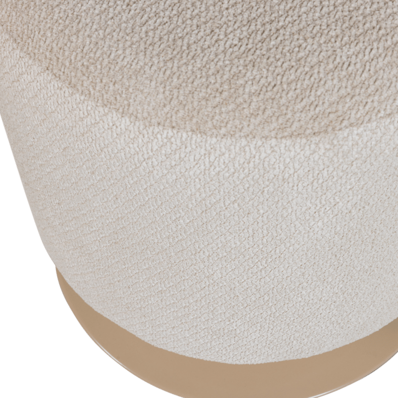 Puff med snurrefot Islen 39 cm rundt - Beige - Møbler - Stoler - Krakk - Puff