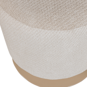 Puff med snurrefot Islen 39 cm rundt - Beige - Møbler - Stoler - Krakk - Puff
