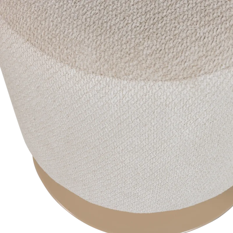 Puff med snurrefot Islen 39 cm rundt - Beige - Møbler - Stoler - Krakk - Puff