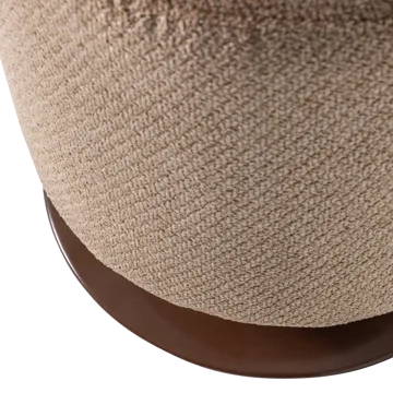 Puff med snurrefot Islen 39 cm rundt - Brun - Møbler - Stoler - Krakk - Puff