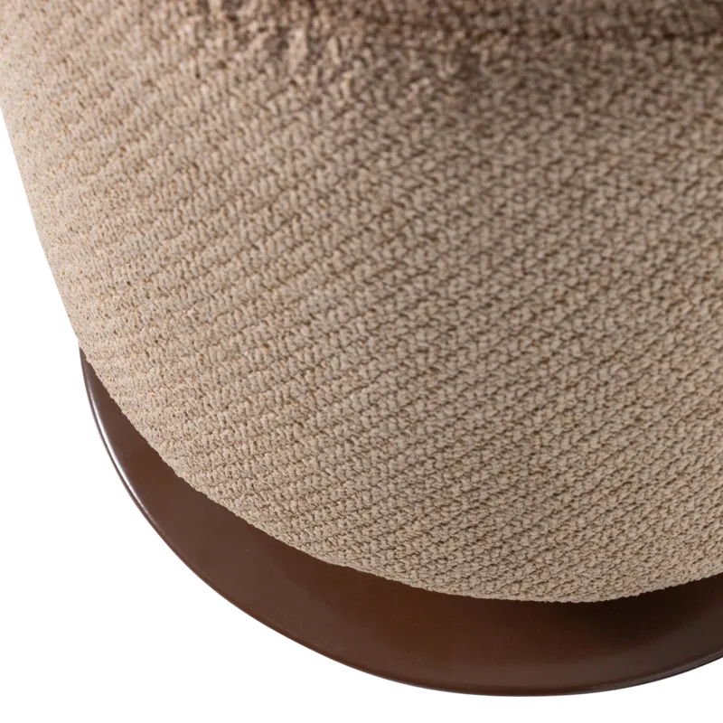Puff med snurrefot Islen 39 cm rundt - Brun - Møbler - Stoler - Krakk - Puff