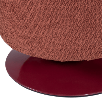 Puff med snurrefot Islen 39 cm rundt - Vinrød - Møbler - Stoler - Krakk - Puff
