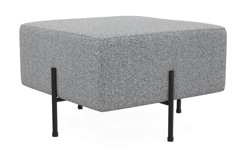 Menard Compact Sittepuff 60 cm Kvadratisk - Grå - Møbler - Stoler - Krakk - Puff